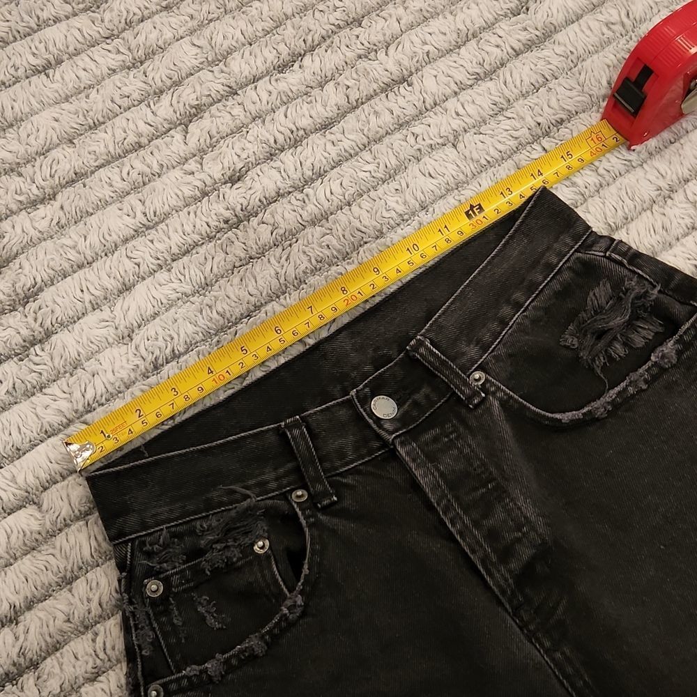 Black high waisted Carmar distressed mom Jeans size 24 - Picture 9 of 11